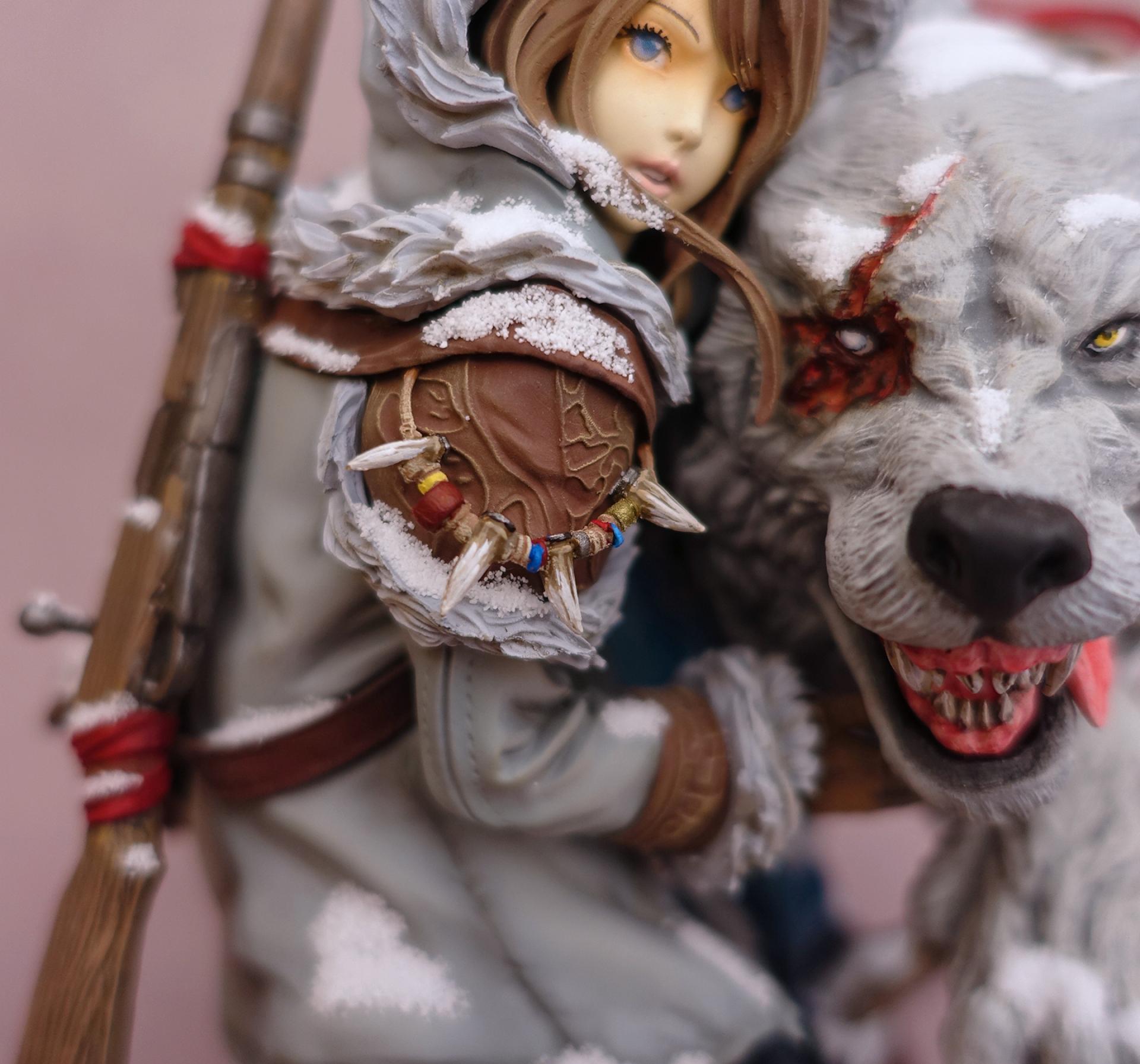 Wolf and Girl Bust - Original Character
