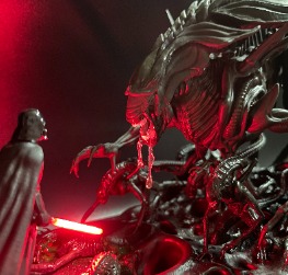 Alien Queen Battle with Darth Vader