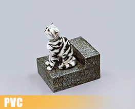 PV9744  The Sad Cat Silver Tabby (PVC)
