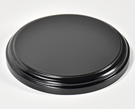 AC1762  D12 Black Wide Ogee Edge Round Wooden Display Base