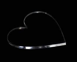 AC2282  L10 Transparent Heart-Shaped Acrylic Display Base