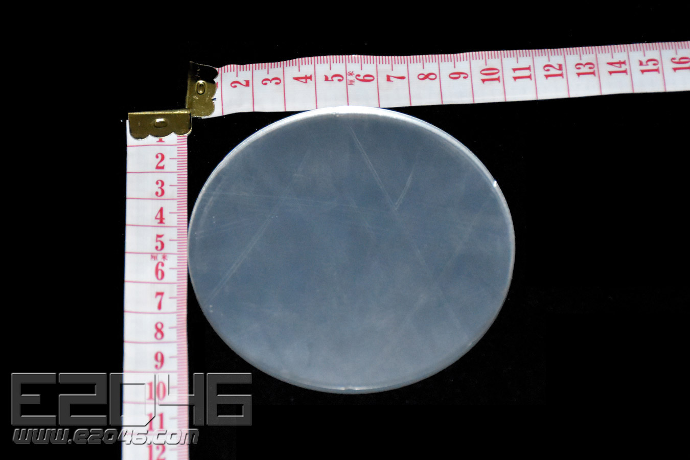 D10 Transparent Round Acrylic Display Base with Mirrored Top Surface