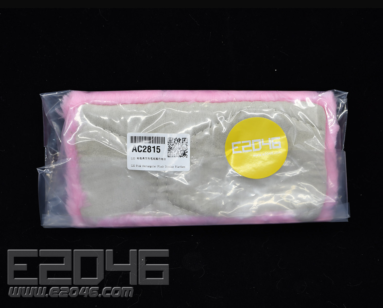 L20 Pink Rectangular Plush Display Platform 