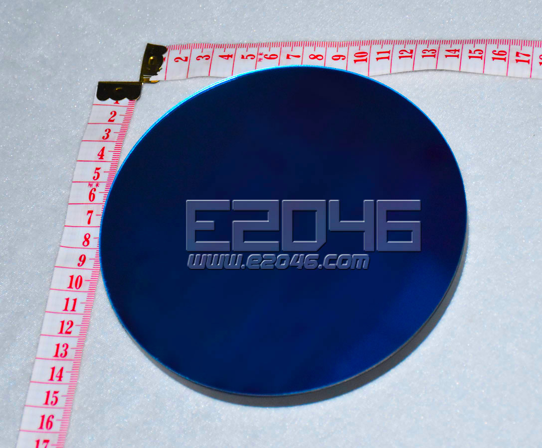 D15 Mirrored Blue Round Wooden Display Base