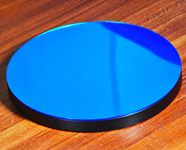 AC2851  D15 Mirrored Blue Round Wooden Display Base