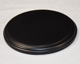 AC1761  D12 Black Thin Ogee Edge Round Wooden Display Base