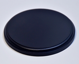 AC1761  D12 Black Ogee Edge Round Wooden Display Base