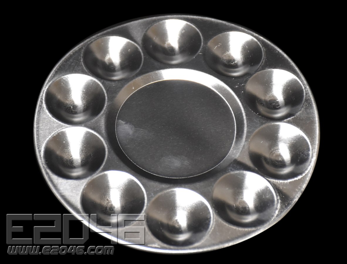10 Tiles Metallic Round Palette Dish 