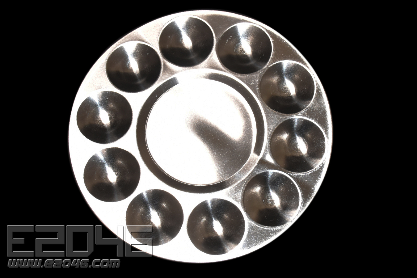 10 Tiles Metallic Round Palette Dish 