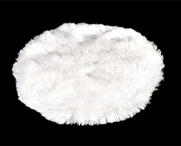 AC3061  D12 White Round Shorthair Fluff Blanket