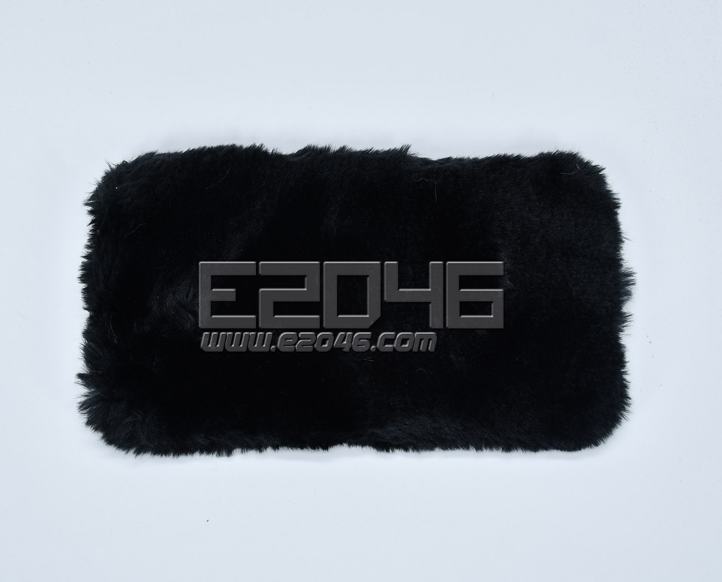 L20 Black Rectangular Fluff Blanket