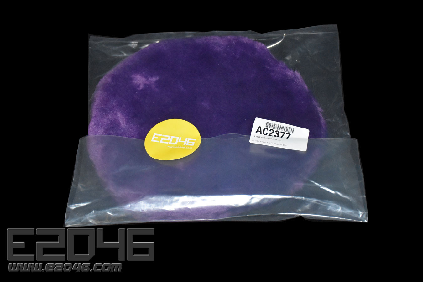 D20 Purple Round Fluff Blanket