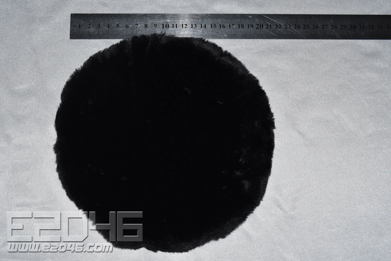 D20 Black Round Fluff Blanket