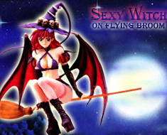 FG1041 1/6 Sexy Witch on Flying Broom