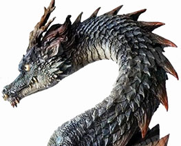 RT3383  Oriental Dragon Bust