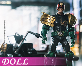 DL5597 1/18 Judge Dredd And Motorcycle (DOLL)