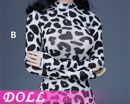 DL5148 1/6 Fashion Printed Backless High Waist Dress B Costume Set (DOLL) 