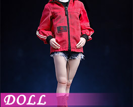 DL6714 1/6 Female Fashion Jacket And Denim Shorts Set B (DOLL)