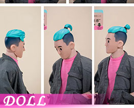 DL6801 1/6 Male Doll Head Sculpture Group Blue Hair (DOLL)