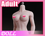 DL1145 1/6 White Skinned  Large Breast Size Female Seamless Body (Doll)