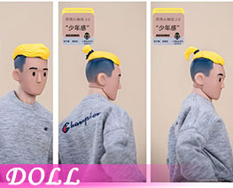 DL6800 1/6 Male Doll Head Sculpture Group Yellow Hair (DOLL)