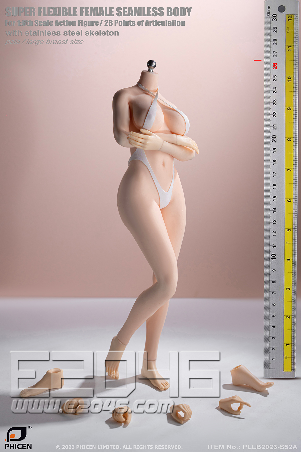 No Head Pale Female Seamless Body (DOLL)