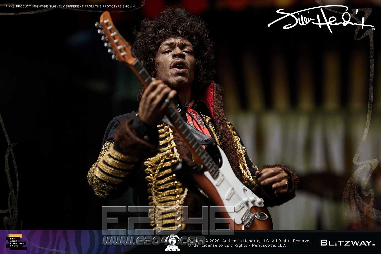 E2046 Com Jimi Hendrix Doll Miscellaneous Dl3709