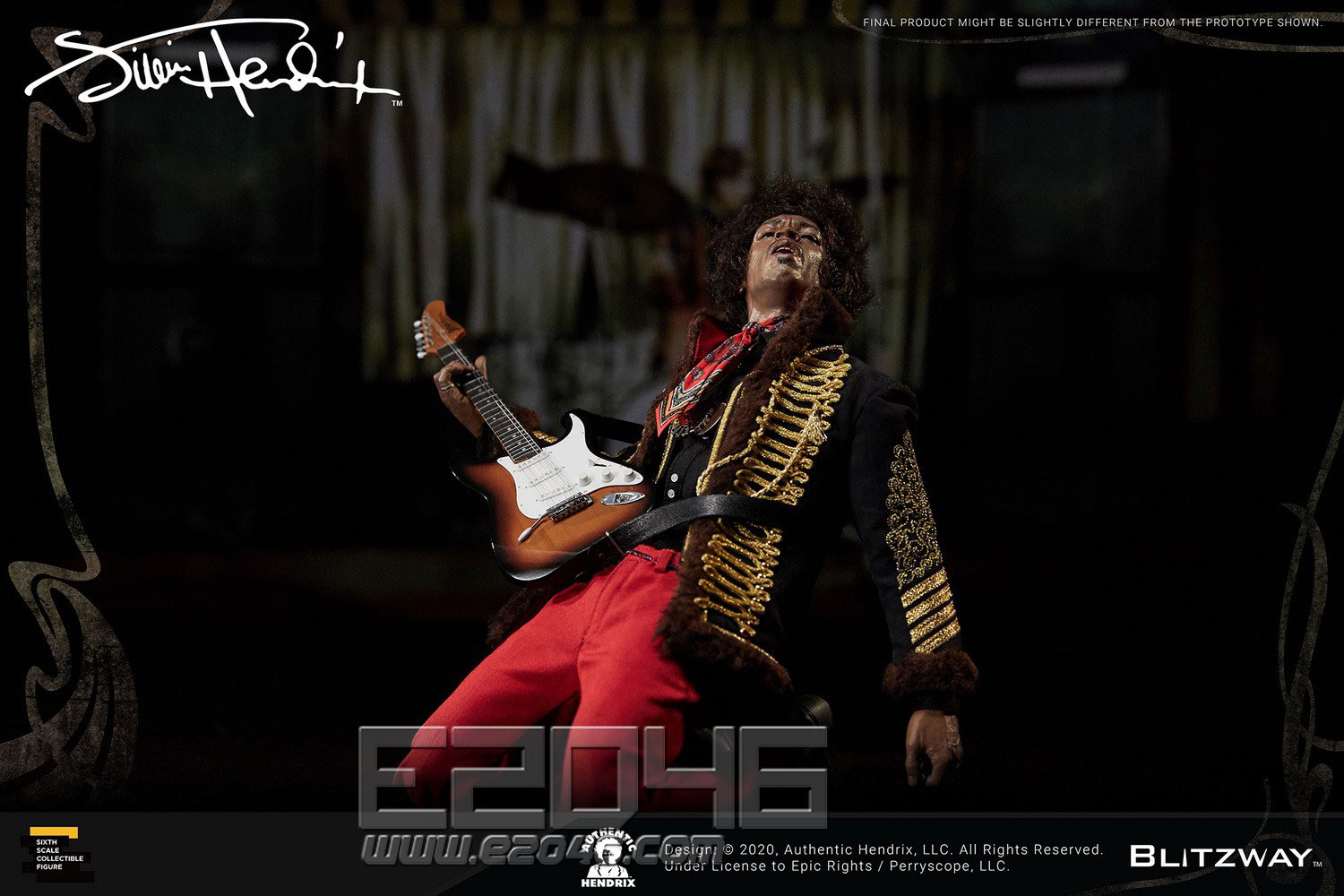 E2046 Com Jimi Hendrix Doll Miscellaneous Dl3709