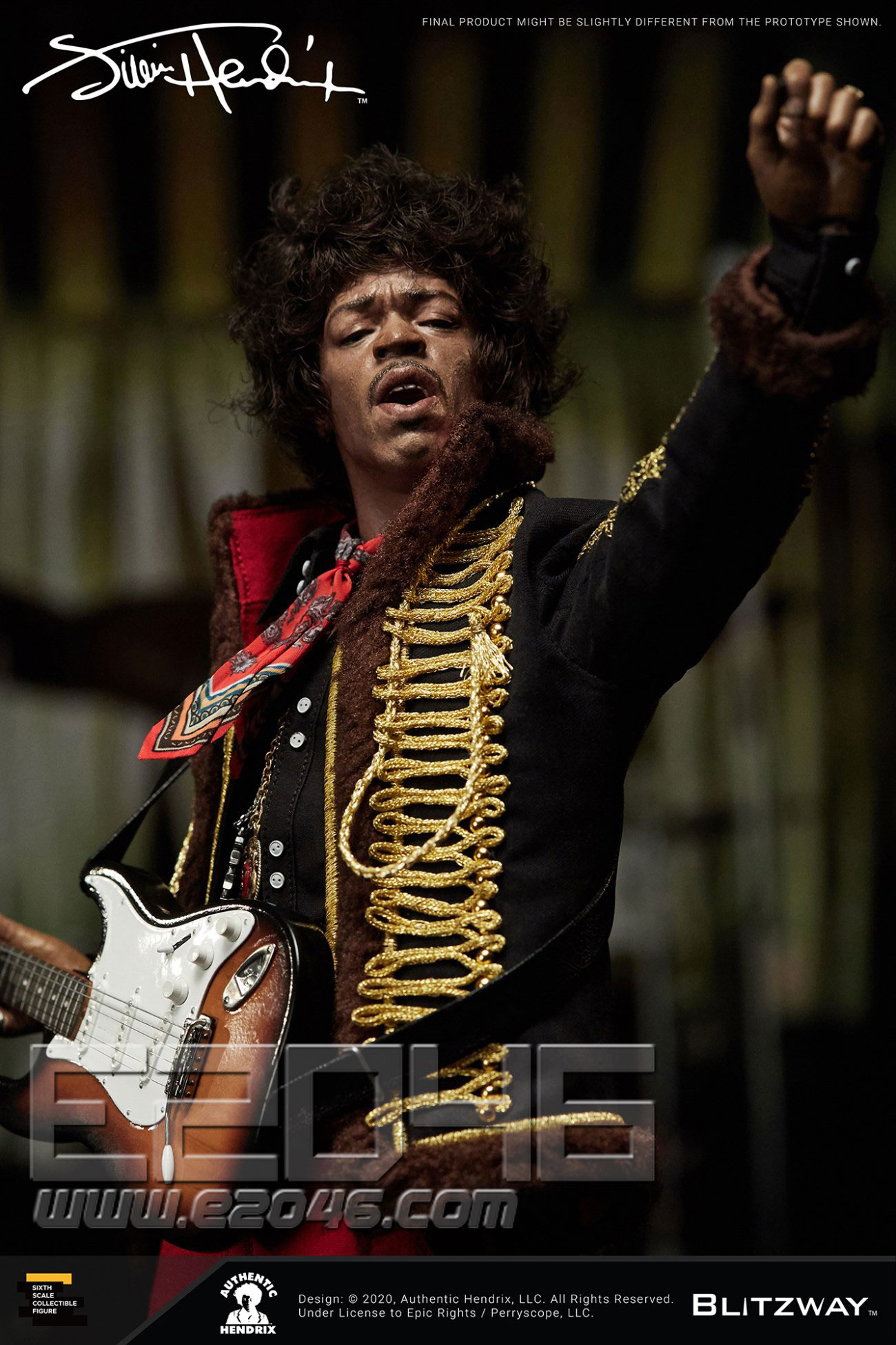 E2046 Com Jimi Hendrix Doll Miscellaneous Dl3709