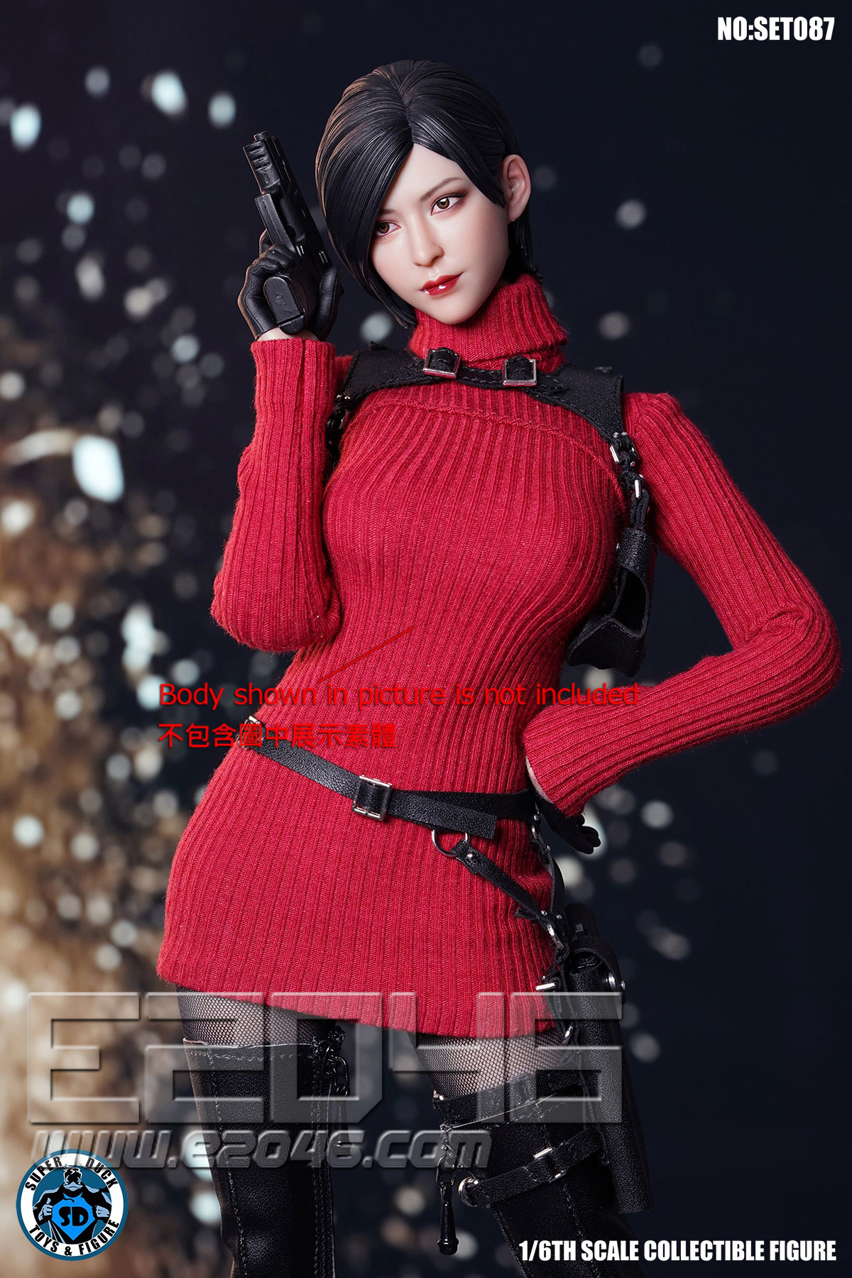 E2046 Sexy Female Spy Costume Set DOLL Accessories DL6394 female-spy-telegraph