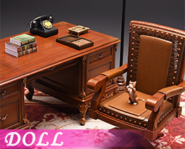 DL5325 1/6 Bulldog Godfather Table Snd Chair Scene (DOLL)