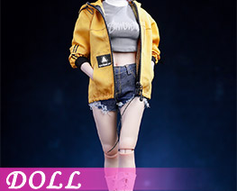 DL6713 1/6 Female Fashion Jacket And Denim Shorts Set A (DOLL)