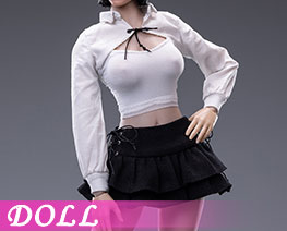 DL5204 1/6 Black And White With Trendy Women's Clothing A Costume Set (DOLL)